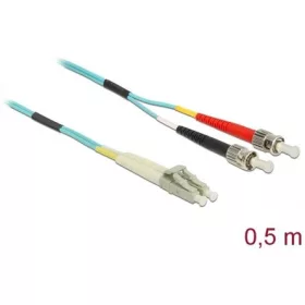  Delock LC Duplex -> ST Duplex M/M adatkábel 0.5m kék Multi-mode OM3