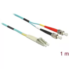   Delock LC Duplex -> ST Duplex M/M adatkábel 1m kék Multi-mode OM3