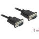 Delock Serial RS-232 DB9 -> Serial RS-232 DB9 M/M adatkábel 3m fekete