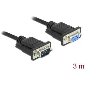   Delock Serial RS-232 DB9 -> Serial RS-232 DB9 M/F adatkábel 3m fekete