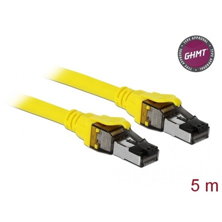 Delock RJ45 CAT8.1 S/FTP -> RJ45 CAT8.1 S/FTP M/M adatkábel 5m sárga