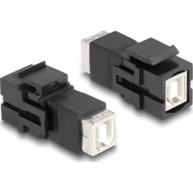   Delock Keystone Module USB 2.0 Type-B jack - USB 2.0 Type-B jack fekete