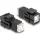Delock Keystone Module USB 2.0 Type-B jack - USB 2.0 Type-B jack fekete