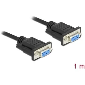   Delock Serial RS-232 DB9 -> Serial RS-232 DB9 F/F adatkábel 1m fekete null modem