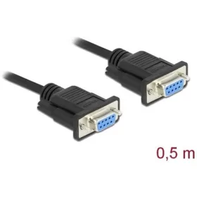   Delock Serial RS-232 DB9 -> Serial RS-232 DB9 F/F adatkábel 0.5m fekete null modem
