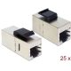 Delock RJ45 CAT6A STP -> RJ45 CAT6A STP F/F keystone modul fém 19,2x14,9 mm-, 25db