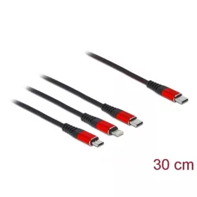   Delock USB-C -> Lightning USB-C USB-B 2.0 micro M/M töltőkábel 0.3m fekete