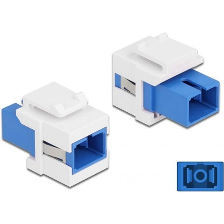 Delock SC Simplex -> SC Simplex F/F keystone modul fehér-kék single-mode