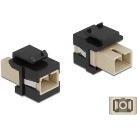   Delock SC Simplex -> SC Simplex F/F keystone modul fekete-bézs multi-mode