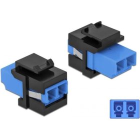   Delock LC Duplex -> LC Duplex F/F keystone modul fekete-kék single-mode