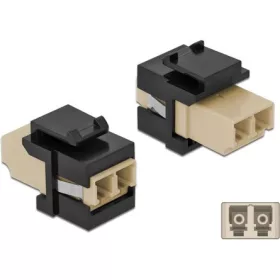   Delock LC Duplex -> LC Duplex F/F keystone modul fekete-barna