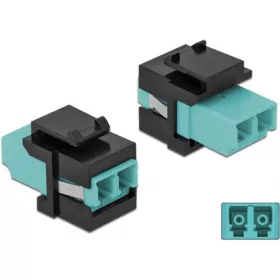   Delock LC Duplex -> LC Duplex F/F keystone modul fekete-kék multi-mode