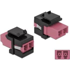   Delock LC Duplex -> LC Duplex F/F keystone modul fekete-lila multi-mode