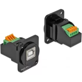   Delock USB-B 2.0 -> Terminal block 4pin F/F D-Type modul fekete