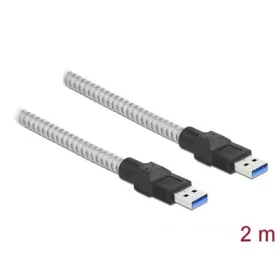   Delock USB-A 3.2 Gen1 -> USB-A 3.2 Gen 1 M/M adatkábel 2m fém borítású