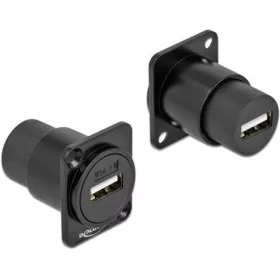 Delock USB-A 2.0 -> USB-A 2.0 F/F D-Type modul fekete