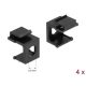 Delock keystone burkolat fekete 8mm-es lyukkal, 4db