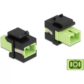   Delock SC Simplex -> SC Simplex F/F keystone modul fekete-zöld multi-mode