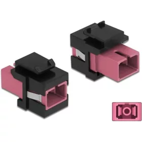   Delock SC Simplex -> SC Simplex F/F keystone modul fekete-rózsaszín multi-mode