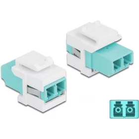   Delock LC Duplex -> LC Duplex F/F keystone modul fehér-kék multi-mode