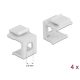 Delock keystone burkolat fehér 8mm-es lyukkal, 4db