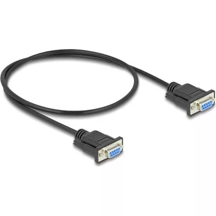 Delock D-Sub9-es, RS-232 soros kábel, anya-anya, 0,5 m