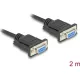 Delock D-Sub9-es, RS-232 soros kábel, anya-anya, 2 m