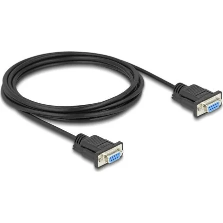 Delock D-Sub9-es, RS-232 soros kábel, anya-anya, 3 m