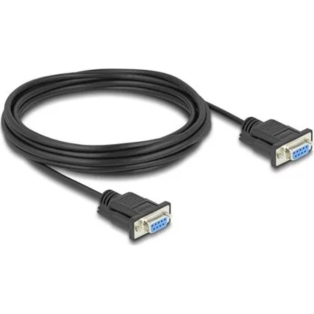 Delock D-Sub9-es, RS-232 soros kábel, anya-anya, 5 m