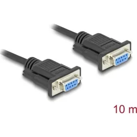 Delock D-Sub9-es, RS-232 soros kábel, anya-anya, 10 m