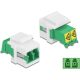 Delock LC Duplex -> LC Duplex F/F keystone modul fehér-zöld single-mode, laser protection