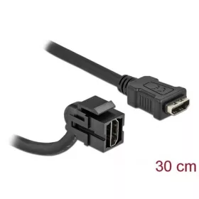   Delock HDMI 1.4 -> HDMI 1.4 M/F keystone modul 0.3m fekete 110°