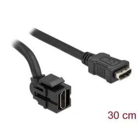   Delock HDMI 1.4 -> HDMI 1.4 M/F keystone modul 0.3m fekete 250°
