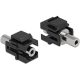 Delock Jack stereo 3,5mm (3pin) -> Jack stereo 3,5mm (3pin) F/F keystone modul fekete