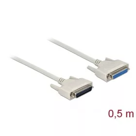   Delock D-Sub 25pin -> D-Sub 25pin M/F adatkábel 0.5m bézs