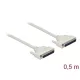 Delock D-Sub 37pin -> D-Sub 37pin M/M adatkábel 0.5m fehér