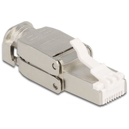 Delock RJ45 CAT6 STP csatlakozó dugó fém szerszám nélkül szerelhető