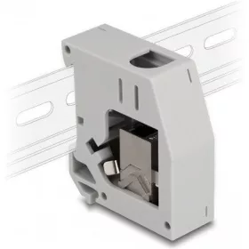   Delock RJ45 CAT6A STP M/M DIN rail adapter Keystone modullal szürke