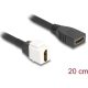 Delock Keystone modul HDMI kábel anya - anya 8K 60 Hz 20 cm, fekete