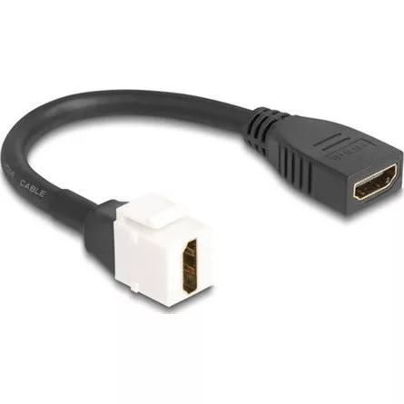 Delock Keystone modul HDMI kábel anya - anya 8K 60 Hz 20 cm, fekete