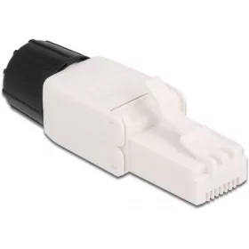   Delock RJ45 CAT6A UTP csatlakozó dugó fehér szerszám nélkül szerelhető