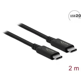   Delock 86980 USB4 Gen2×2 -> USB4 Gen2×2 M/M adatkábel 2m fekete