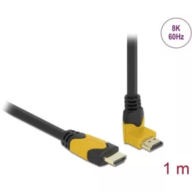   Delock HDMI 2.1 -> HDMI 2.1 M/M video kábel 1m fekete 90° fel