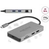 Delock 8-port 85W USB-C dokkoló szürke