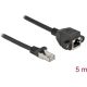 Delock RJ45 CAT6A S/FTP -> RJ45 CAT6A S/FTP M/F adatkábel hosszabbító 5m fekete