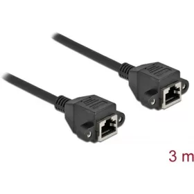   Delock RJ45 CAT6A S/FTP -> RJ45 CAT6A S/FTP F/F adatkábel hosszabbító 3m fekete