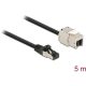 Delock RJ45 CAT6A S/FTP -> RJ45 CAT6A S/FTP M/F keystone modul 5m fekete