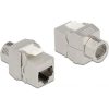 Delock Eszközmentes, borított Keystone modul RJ45 anya - LSA Cat.6A