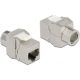 Delock Eszközmentes, borított Keystone modul RJ45 anya - LSA Cat.6A