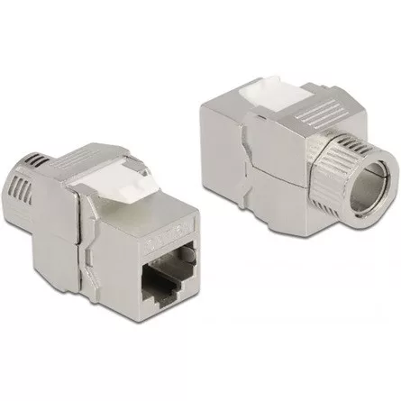 Delock Eszközmentes, borított Keystone modul RJ45 anya - LSA Cat.6A